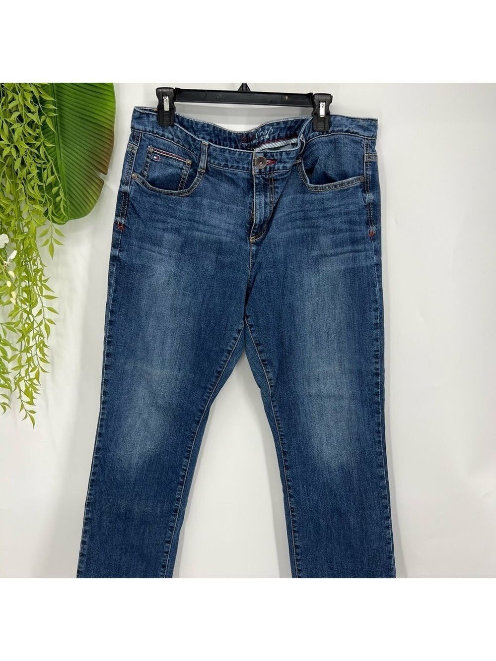 Tommy Hilfiger Blue Straight Leg Jeans Timeless Style